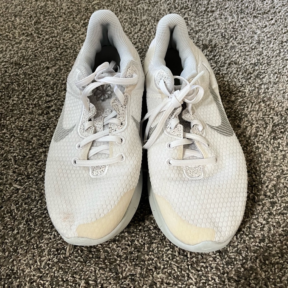 Nike All-White Mesh Running Shoes